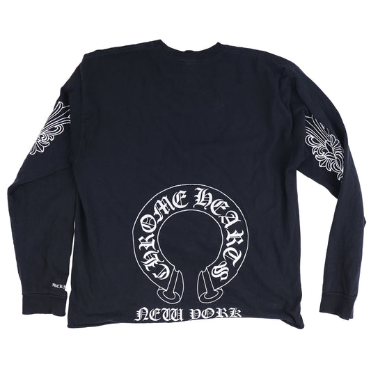 SMOKED VINTAGE FLORAL SLEEVE NYC LONG SLEEVE T-SHIRT