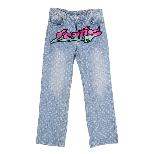 LOUIS VUITTON GRAFFITI DENIM SZ 33