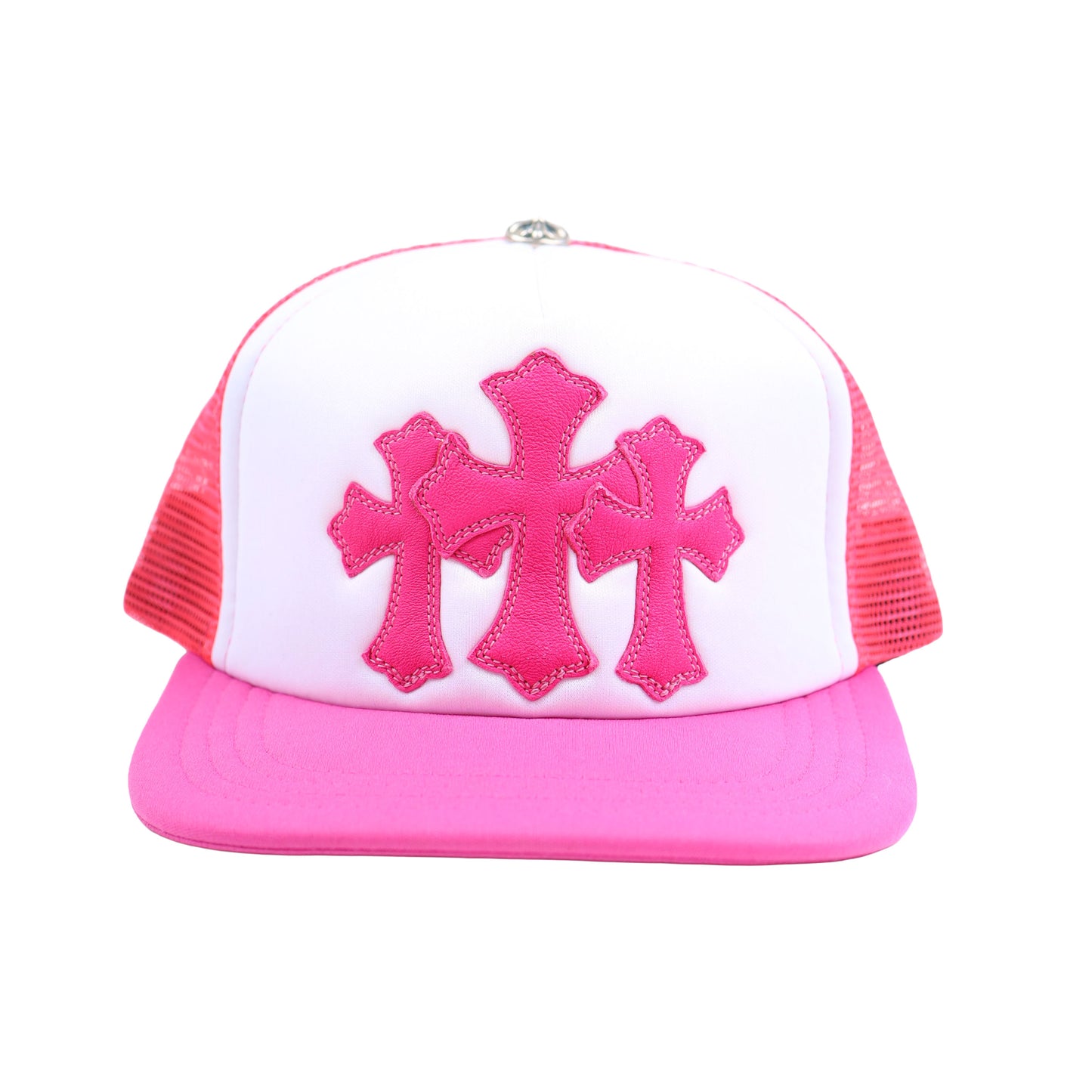 PINK TRIPLE CROSS CEMETERY TRUCKER HAT