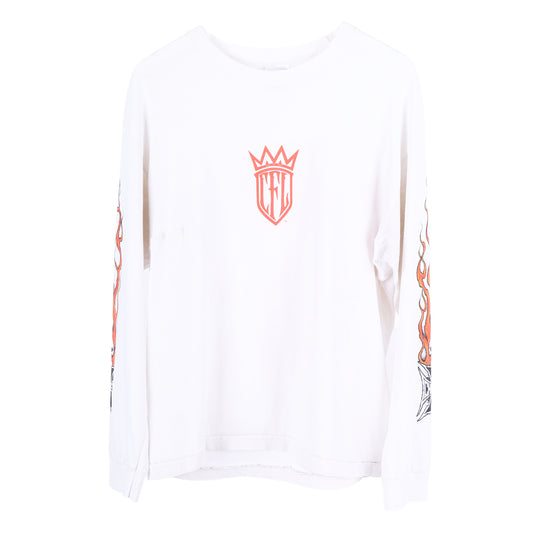 VINTAGE WHITE WEST COAST CHOPPERS WCC FLAME LONG SLEEVE