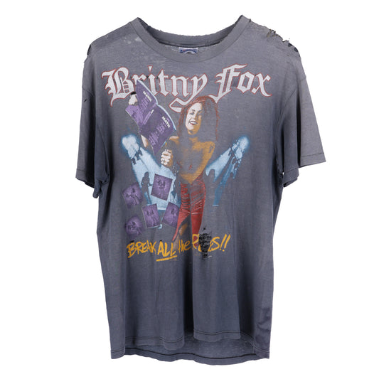 VINTAGE BRITNY FOX FADED THRASHED BAND T-SHIRT
