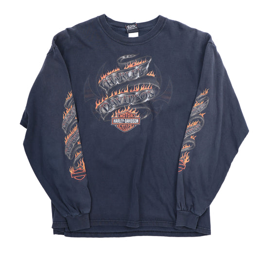 CHICAGO HARLEY DAVIDSON FLAME LONG SLEEVE