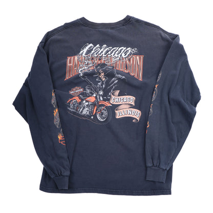 CHICAGO HARLEY DAVIDSON FLAME LONG SLEEVE
