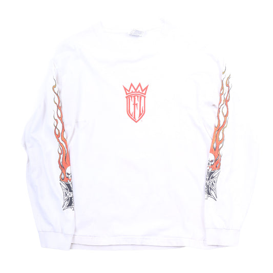 WCC WEST COAST CHOPPERS WHITE FLAME LOGO LONG SLEEVE