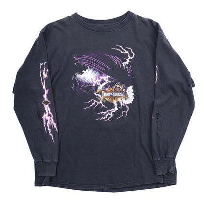 VINTAGE PURPLE LIGHTNING EAGLE HARLEY T-SHIRT