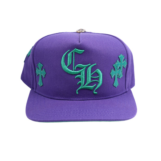 CHROME HEARTS PURPLE/GREEN CH PATCH HAT