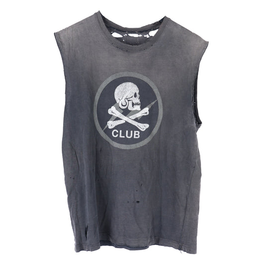 FRAGMENT X NEIGHBORHOOD FADED THRASHED CUT OFF T-SHIRT TANK TOP