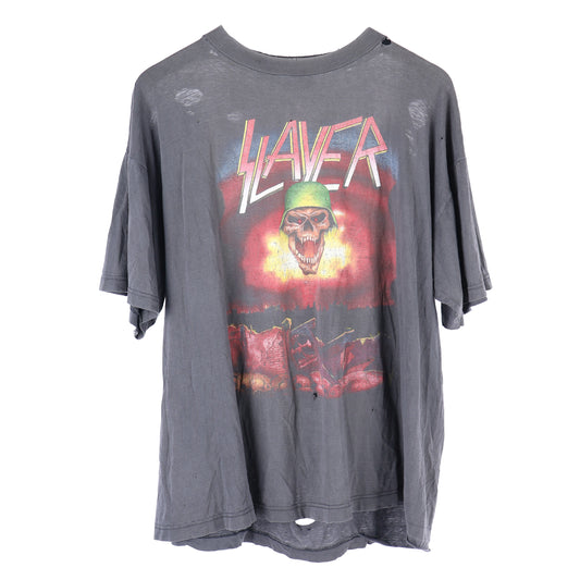 VINTAGE FADED 90S THRASHED SLAYER T-SHIRT