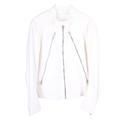Maison Margiela White 5 Zip Moto Jacket
