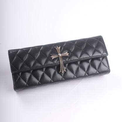 Chrome Hearts Quilted Leather Cross Clutch