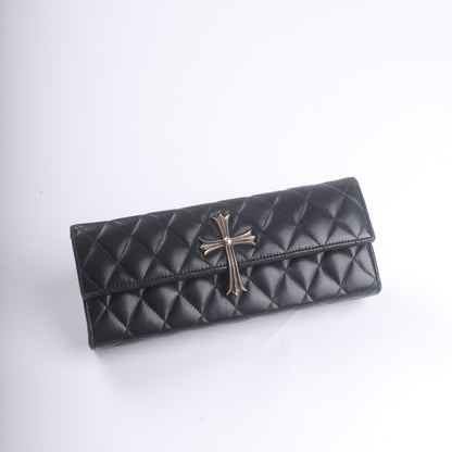Chrome Hearts Quilted Leather Cross Clutch