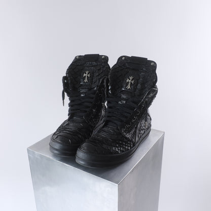 RICK OWENS x Chrome Hearts 1 OF 1 BLACK PYTHON GEOBASKET