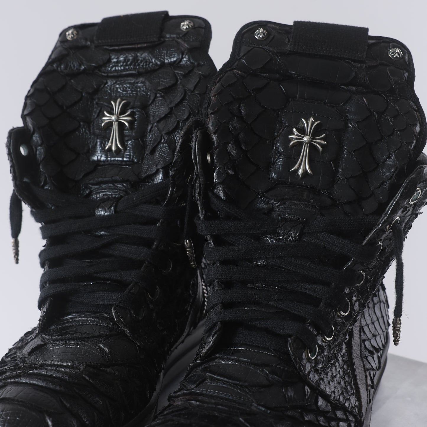 RICK OWENS x Chrome Hearts 1 OF 1 BLACK PYTHON GEOBASKET