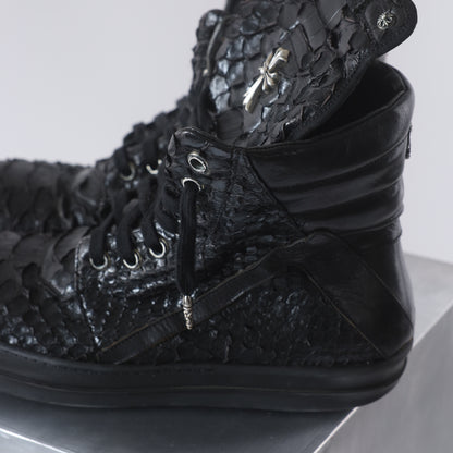 RICK OWENS x Chrome Hearts 1 OF 1 BLACK PYTHON GEOBASKET