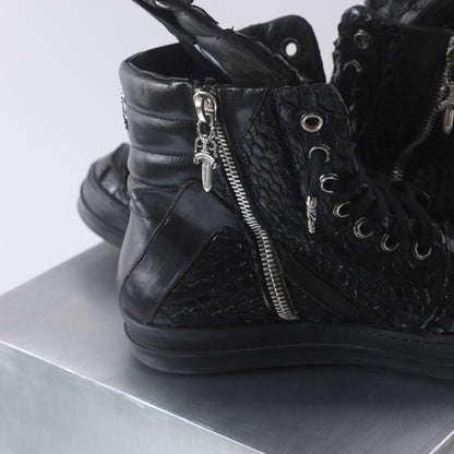 RICK OWENS x Chrome Hearts 1 OF 1 BLACK PYTHON GEOBASKET