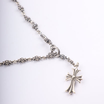 Chrome Hearts Tiny E Rosary Necklace 24 Inches