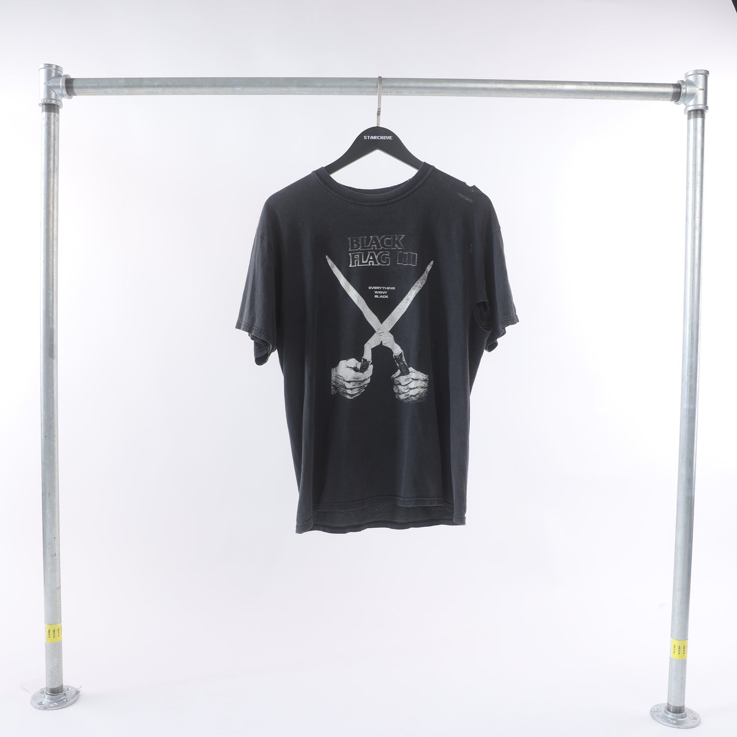 Black Flag 2000's Everything Went Black Faded Thrashed T-Shirt