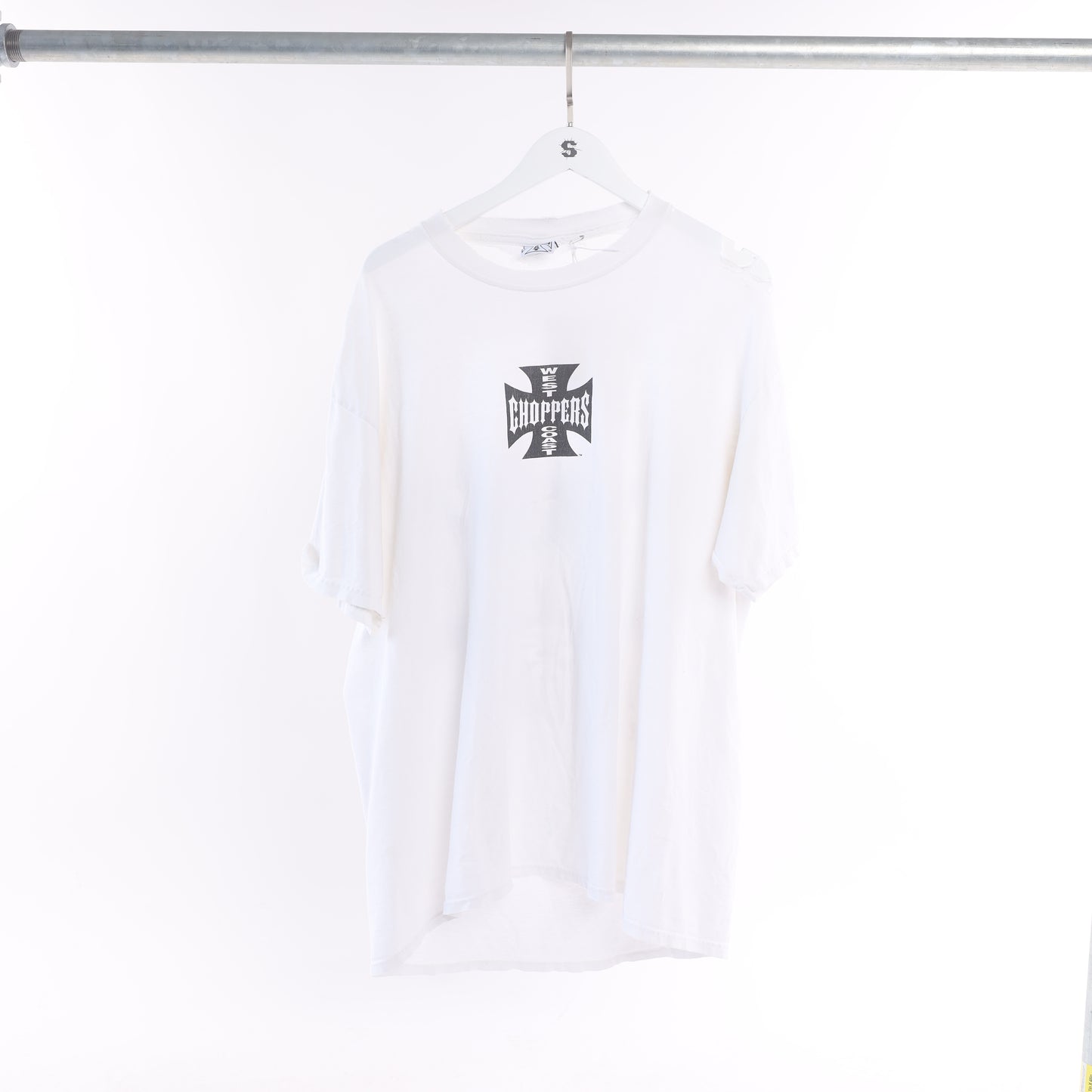 THRASHED WEST COAST CHOPPERS WHITE TEE XL