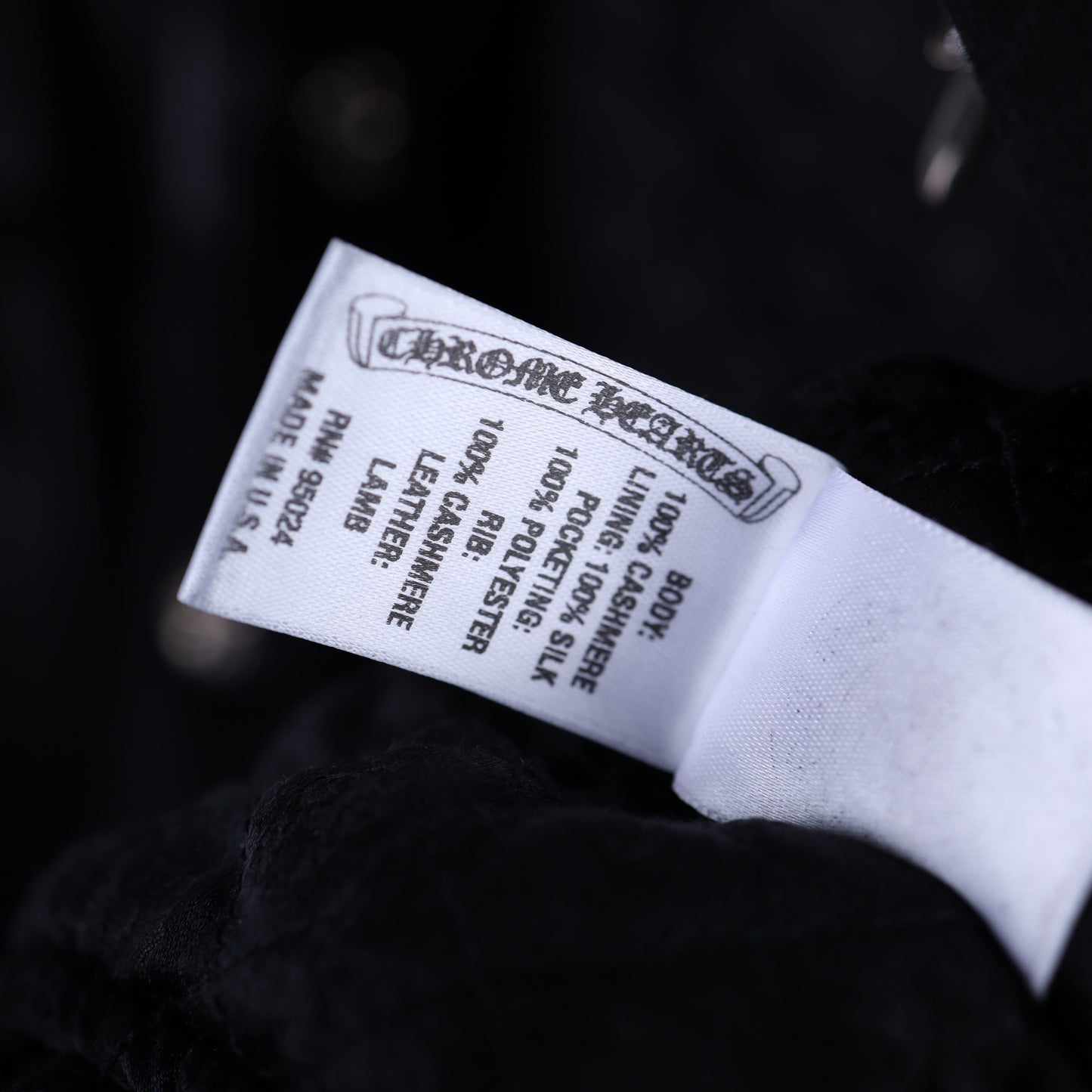 CHROME HEARTS STAR LEATHER VARSITY JACKET WOMEN'S