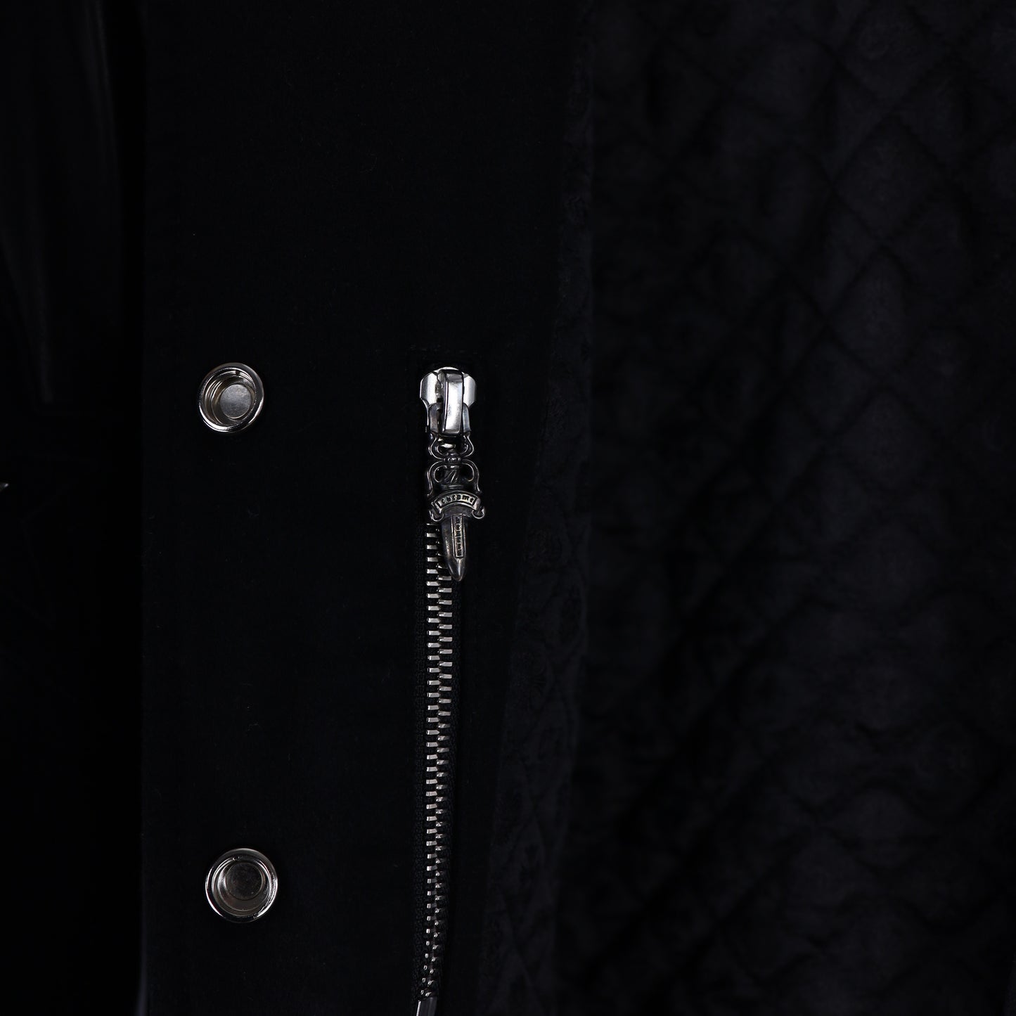 CHROME HEARTS STAR LEATHER VARSITY JACKET WOMEN'S