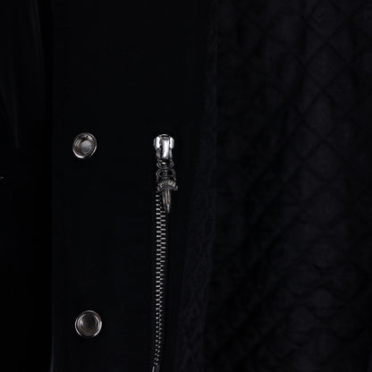 CHROME HEARTS STAR LEATHER VARSITY JACKET WOMEN'S