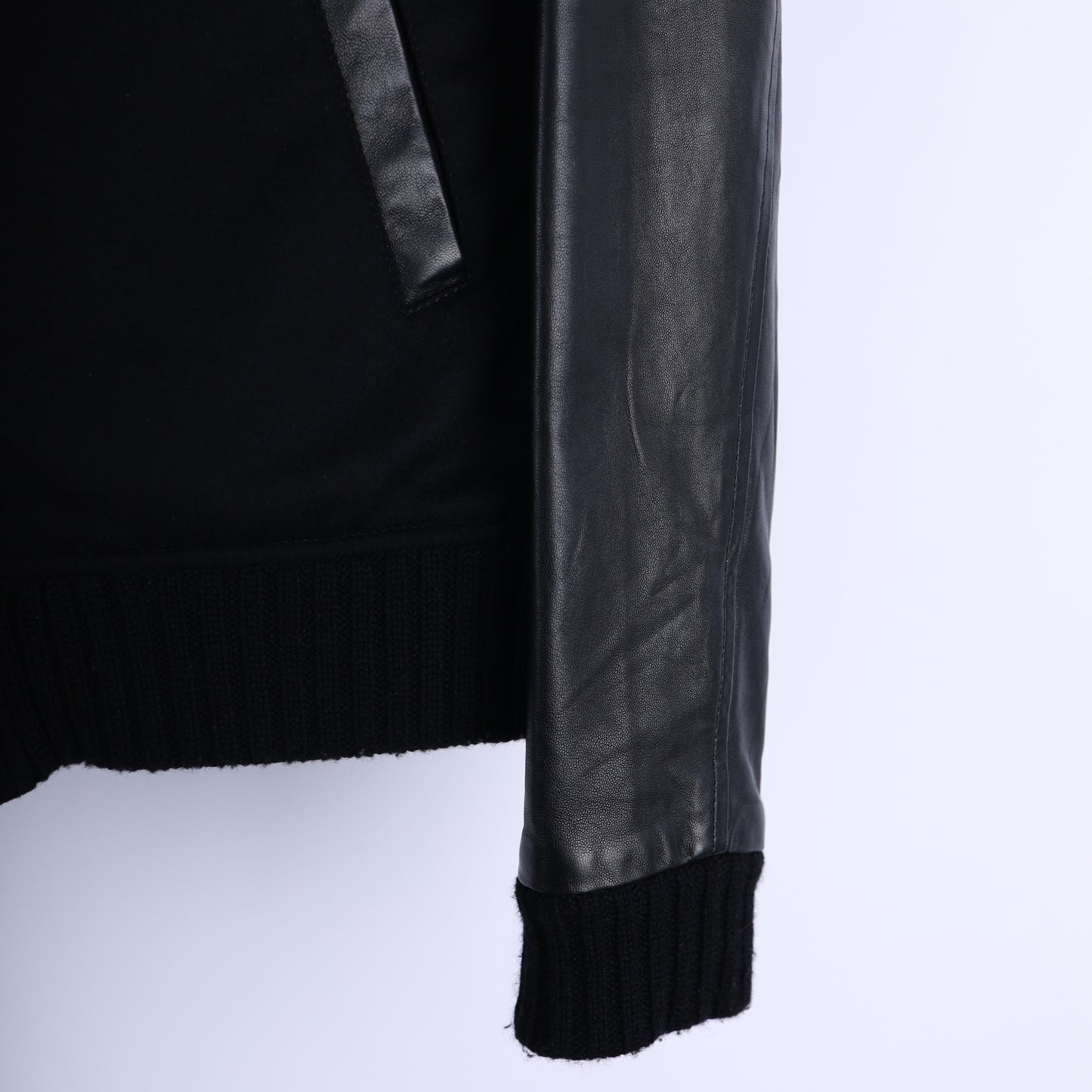 CHROME HEARTS STAR LEATHER VARSITY JACKET WOMEN'S