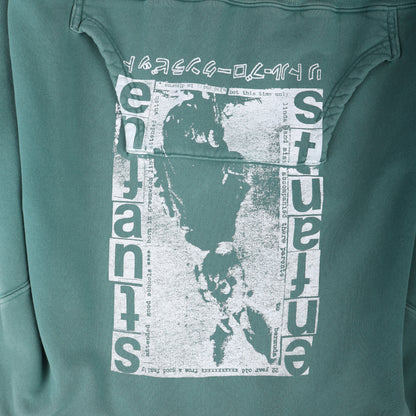 ENFANTS RICHES DEPRIMES PATHETIC JAPANESE RABBIT GREEN HOODIE