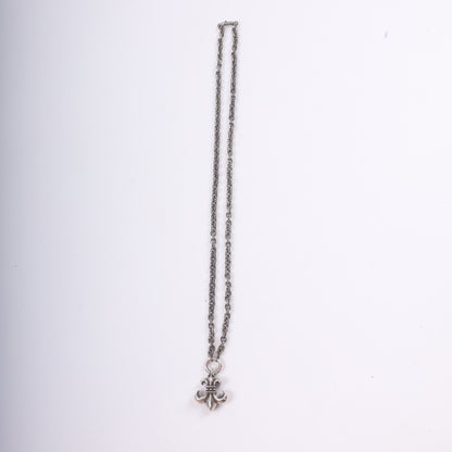 Chrome Hearts Fleur De Lis Pendant & Paper Chain 20 Inch