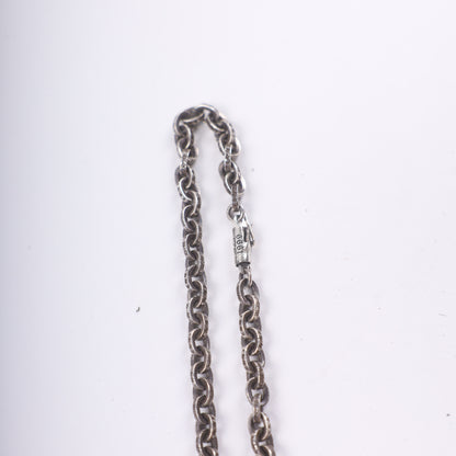 Chrome Hearts Fleur De Lis Pendant & Paper Chain 20 Inch