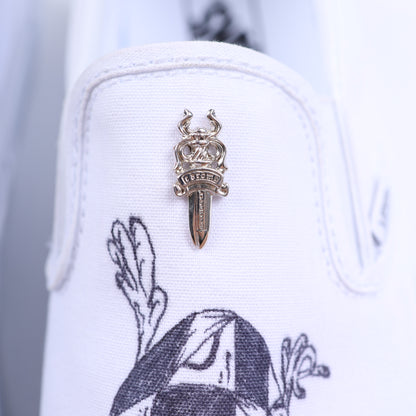 CHROME HEARTS X MATTY BOY HAND PAINTED VANS SLIP ONS