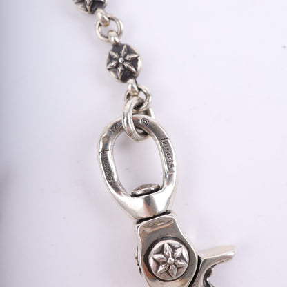 CHROME HEARTS STAR WALLET CHAIN WITH KEYRING 26 LINK