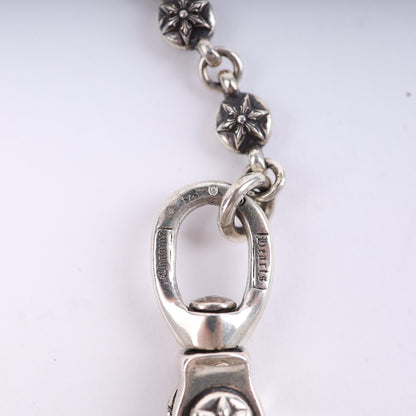 CHROME HEARTS STAR WALLET CHAIN WITH KEYRING 26 LINK