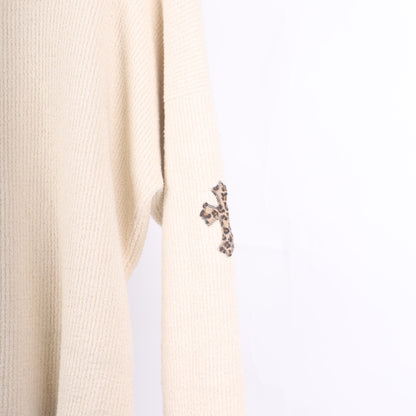 Chrome Hearts Pima Cotton Cheetah Patch Sweater