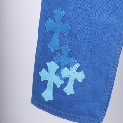BLUE ON BLUE CROSS PATCH LEVI'S DENIM