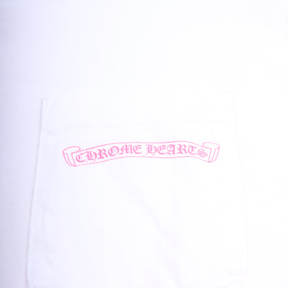 CH WHITE SCRIPT HOT PINK LONGSLEEVE T-SHIRT