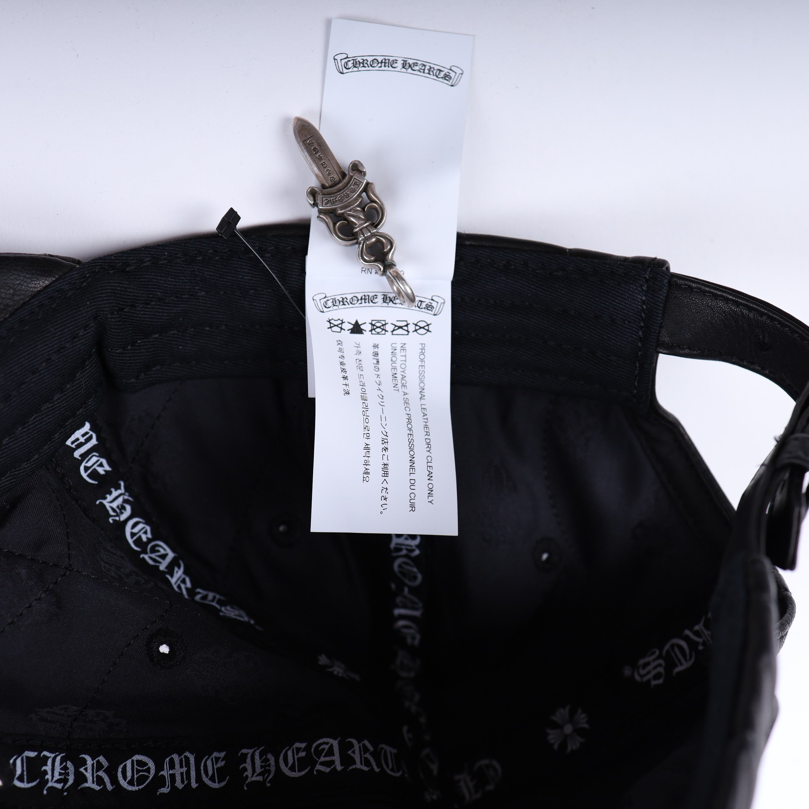 BLACK LEATHER SPIDER WEB HAT – Starchive