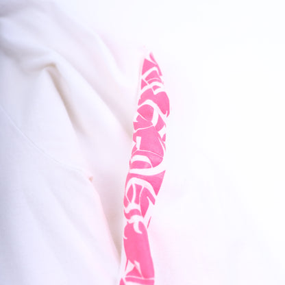CH WHITE SCRIPT HOT PINK LONGSLEEVE T-SHIRT