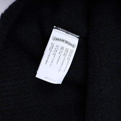 CHROME HEARTS CASHMERE SWEATER WITH LEAPOARD CROSS PATCH