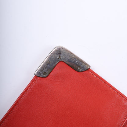 CHROME HEARTS LONG LEATHER WALLET RED