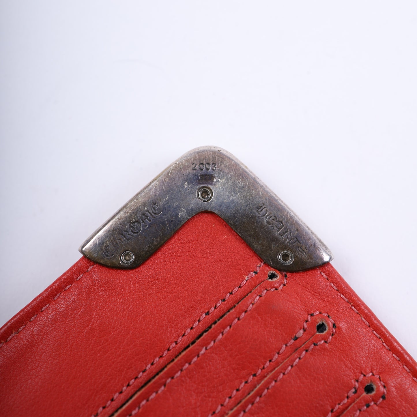 CHROME HEARTS LONG LEATHER WALLET RED