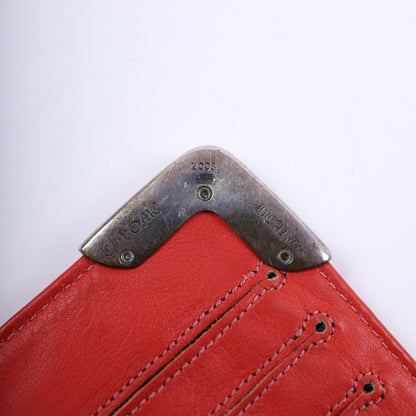 CHROME HEARTS LONG LEATHER WALLET RED