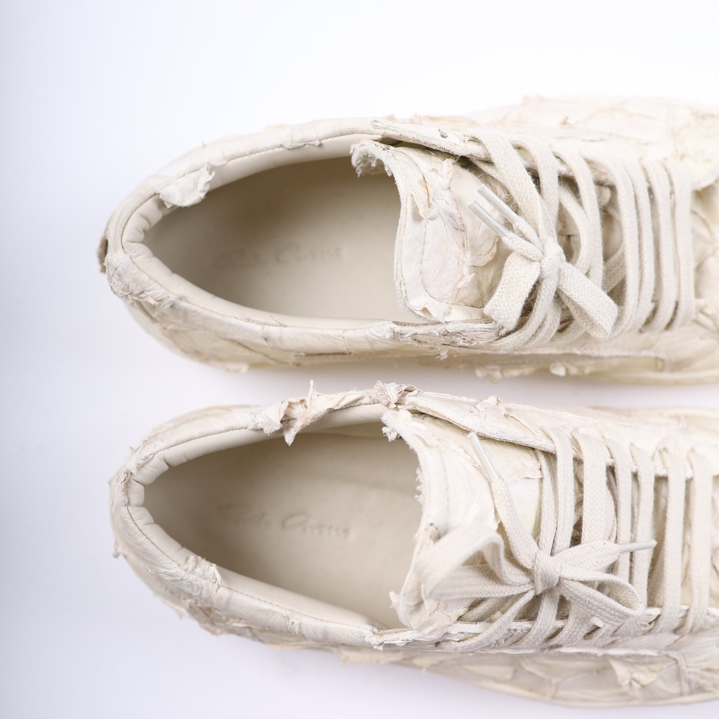 WHITE FISH SKIN RICK OWENS VINTAGE SNEAKER