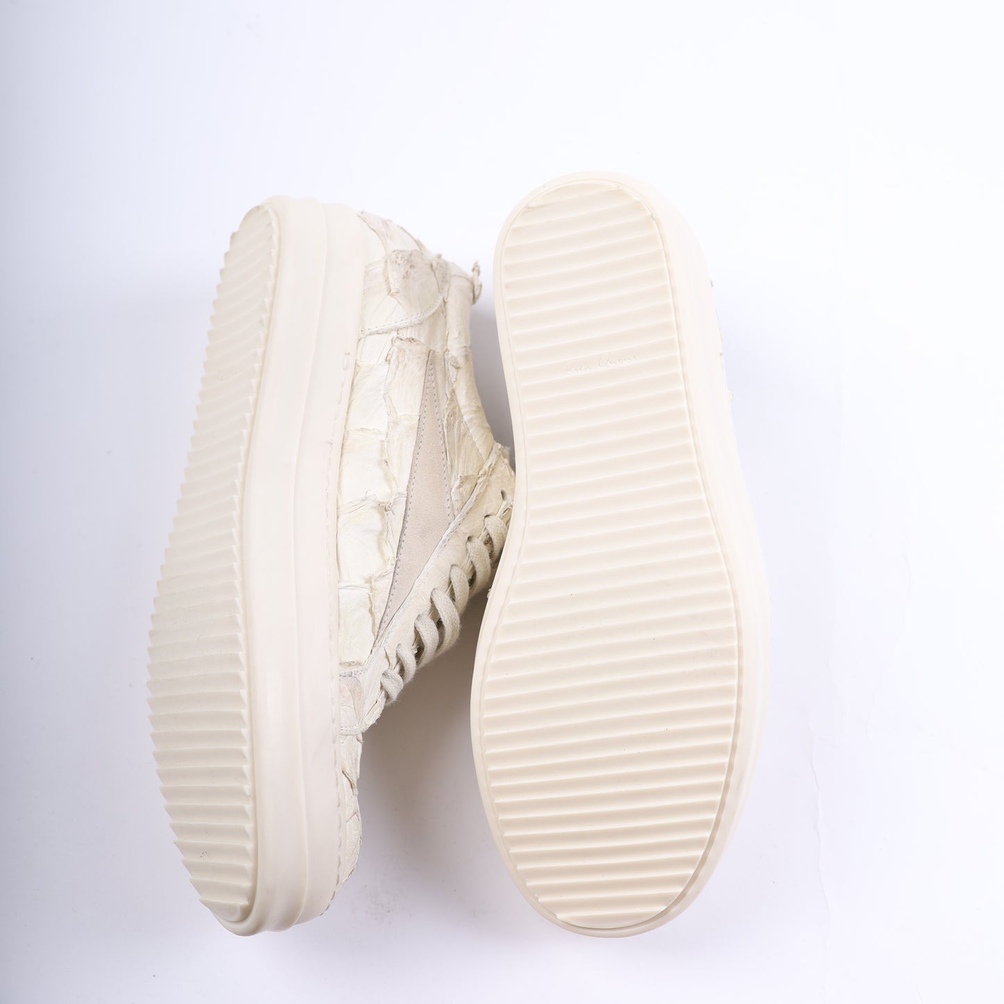 WHITE FISH SKIN RICK OWENS VINTAGE SNEAKER