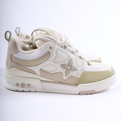 LOUIS VUITTON WHITE SKATER SNEAKERS SIZE LV 8