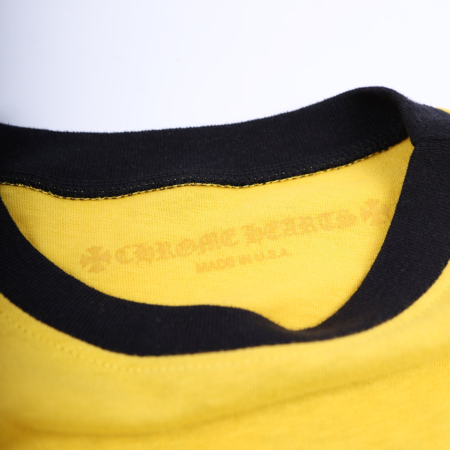 CHROME HEARTS YELLOW HORSESHOE RINGER TEE SMALL
