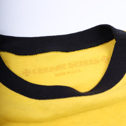 CHROME HEARTS YELLOW HORSESHOE RINGER TEE SMALL