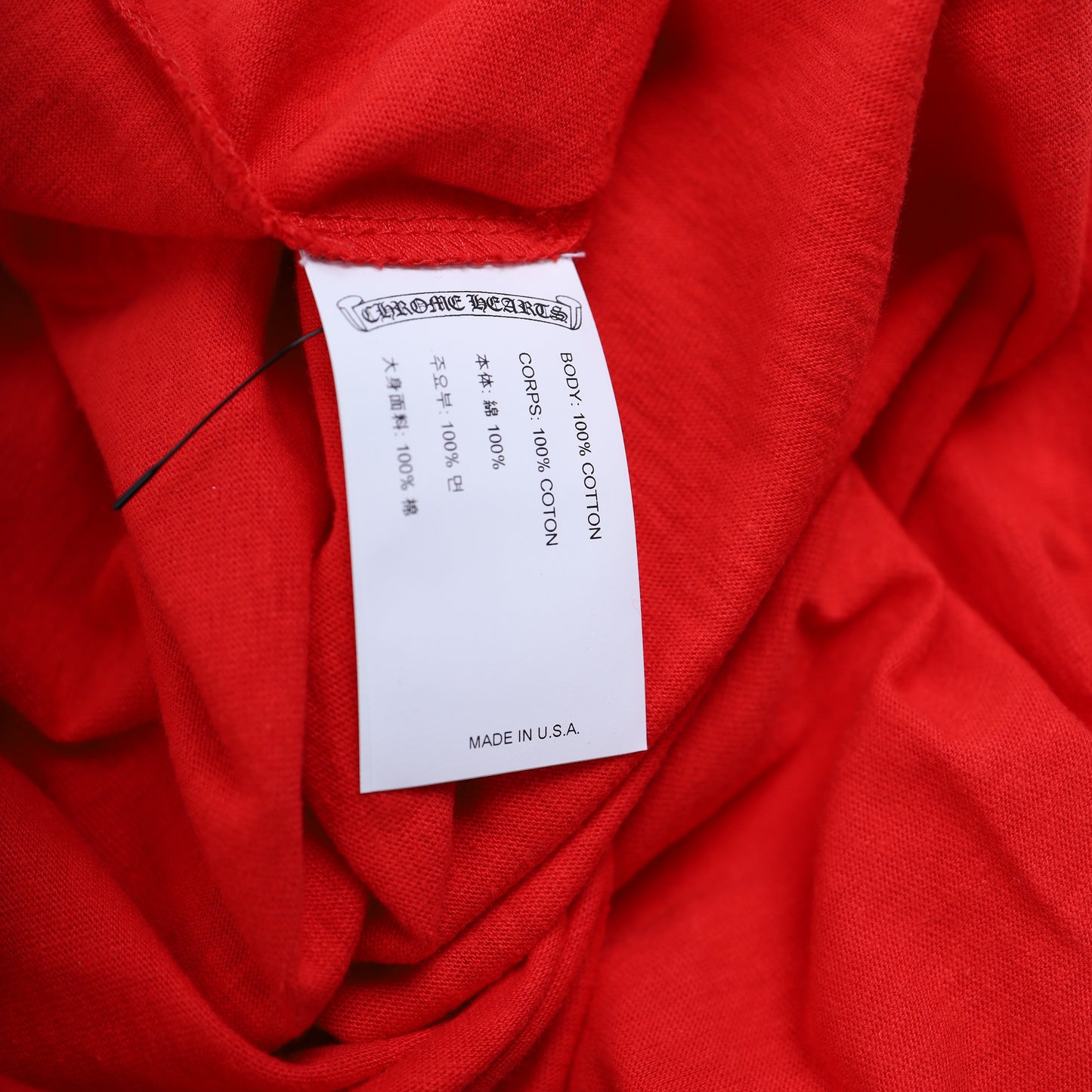 CHROME HEARTS RED 33 BASEBALL 3/4 SLEEVE SHIRT