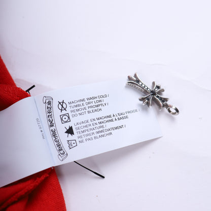 CHROME HEARTS RED 33 BASEBALL 3/4 SLEEVE SHIRT