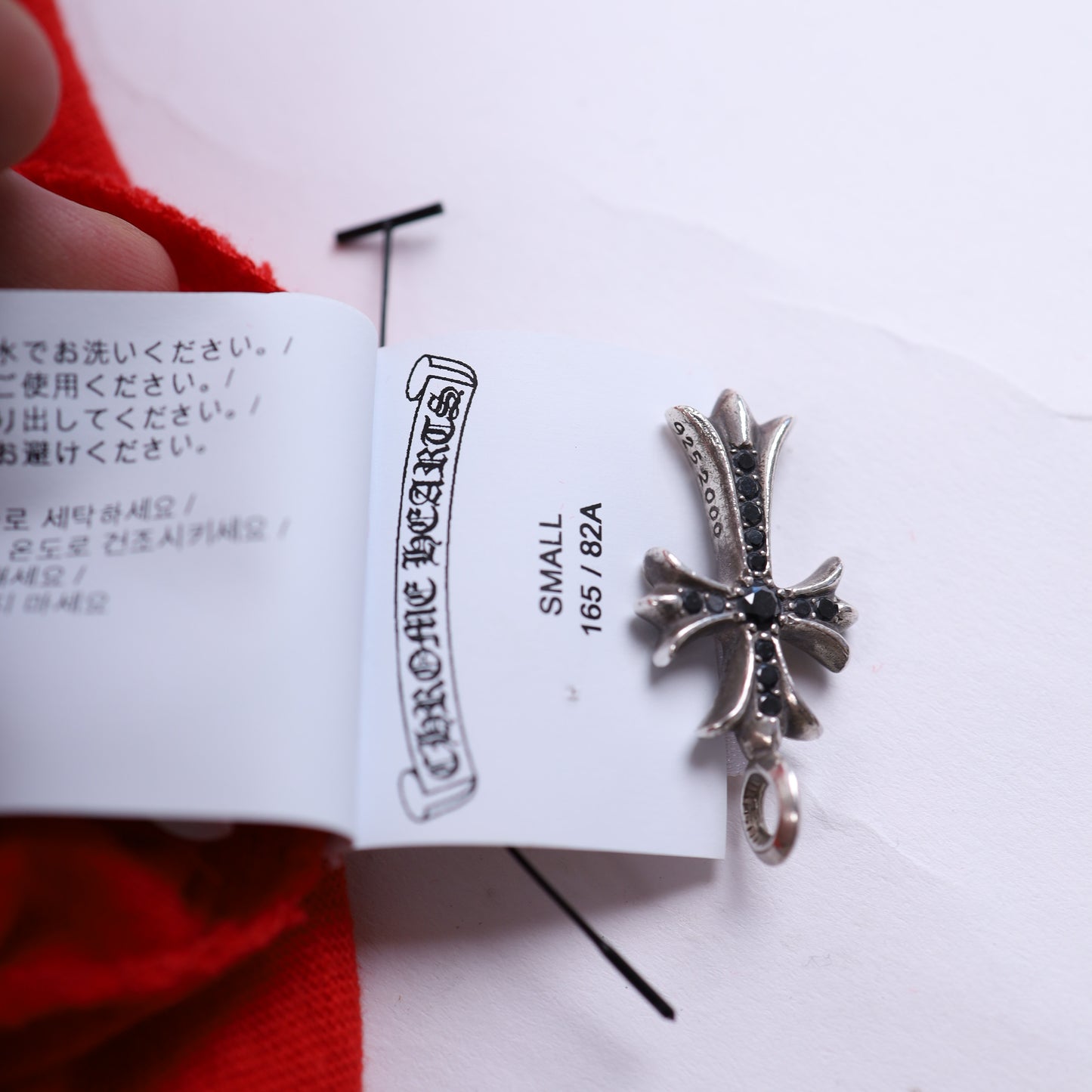 CHROME HEARTS RED 33 BASEBALL 3/4 SLEEVE SHIRT