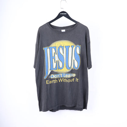 VINTAGE JESUS DON'T LEAVE EARTH WITHOUT IT FADED T-SHIRT